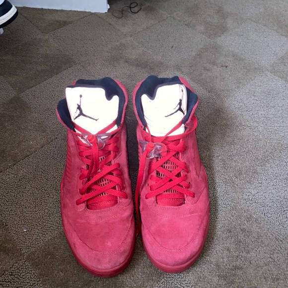 JORDAN 5 RETRO RED SUEDE - Picture 1 of 3